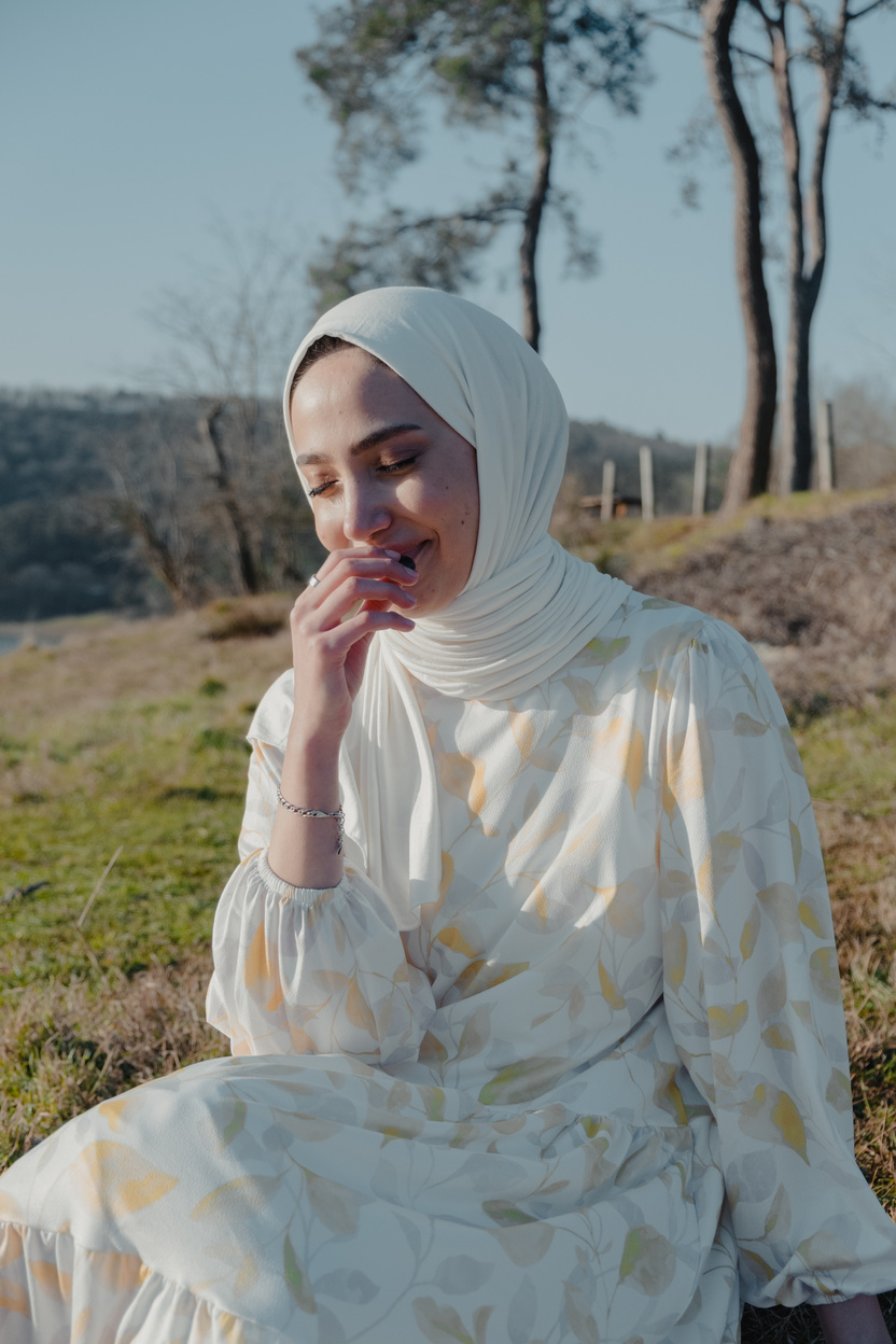 Woman at Outdoor Iftar Picnic